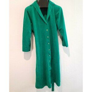 Vintage Serbin Designed by Marianne 3/4 Sleeve Belted Dress Shirt Button Closure